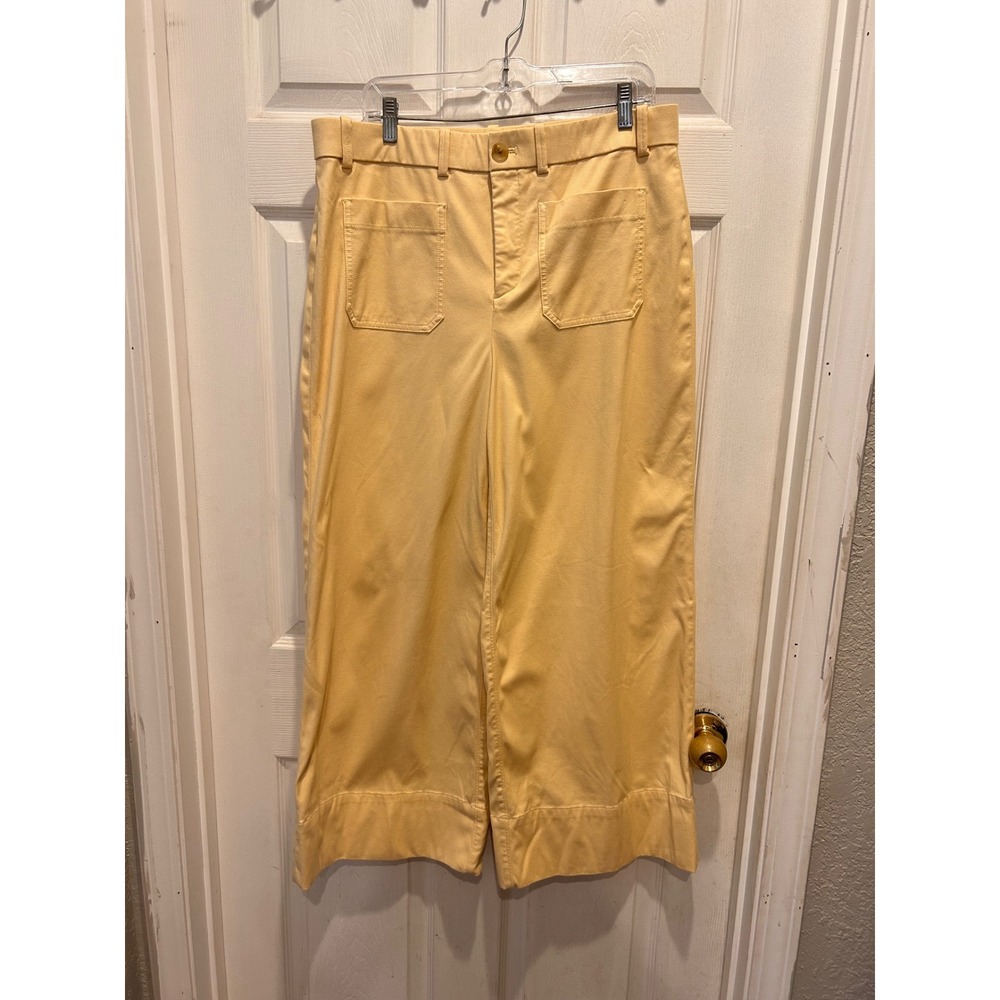 Spanx On-the-Go Ankle Wide Leg Pants Sunshine Yellow XL Petite LVM0S3LPCPTG3GR